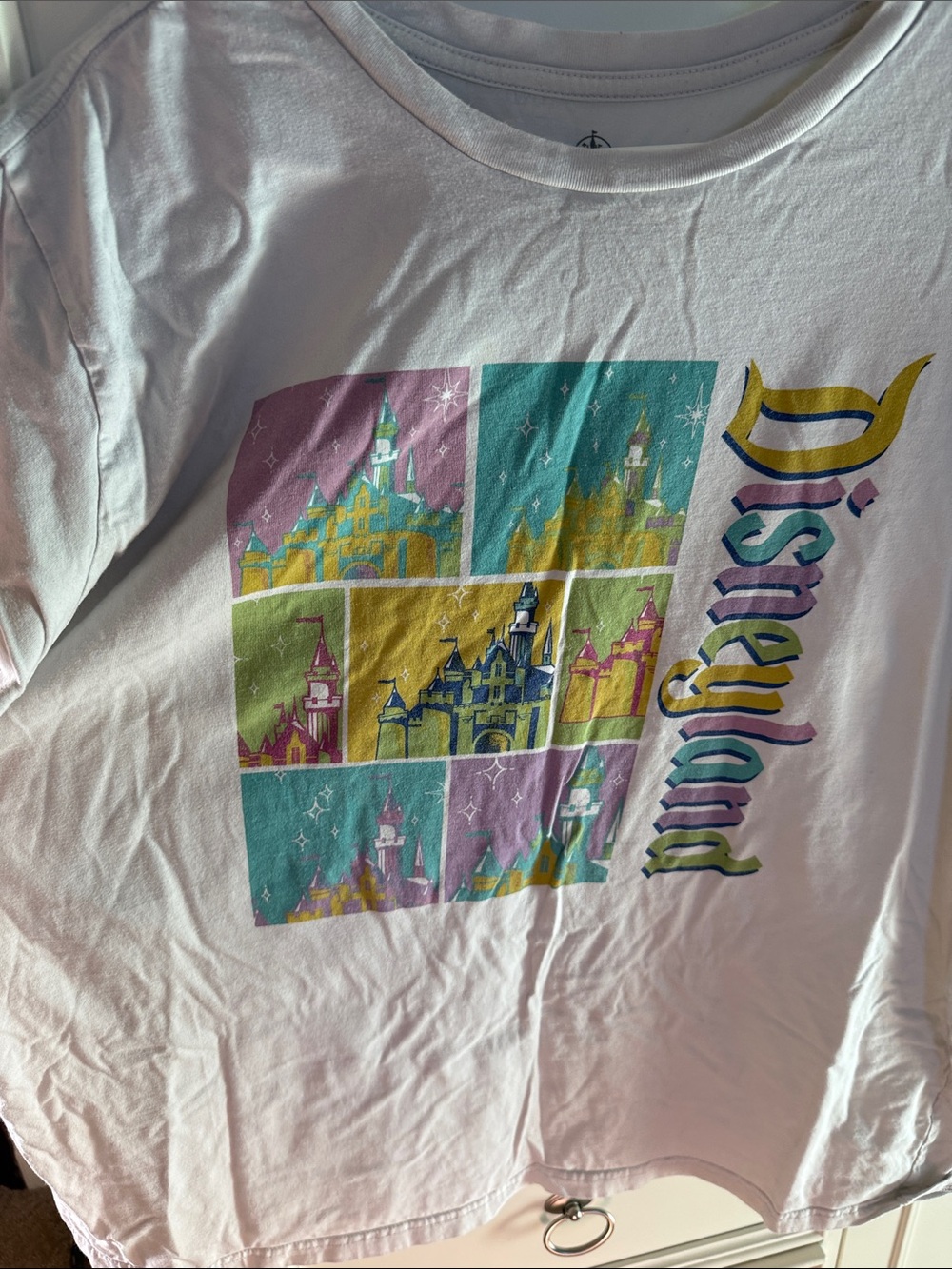disneyland neon retro castle tee - Picture 2 of 4